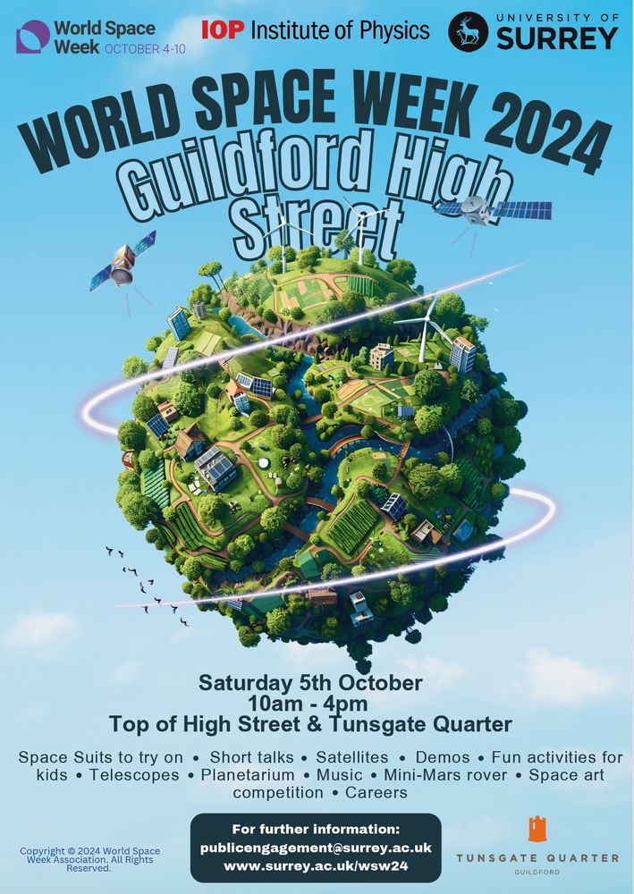 World space week poster, we will be on the High Street and in Tunsgate quarter from 10am-4pm