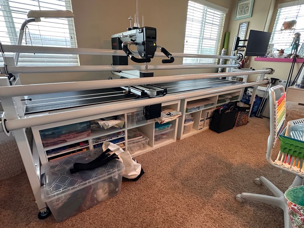 Under storage of long arm. A few projects in there that need attention (trying to do them in order so I can start on the mountain…)