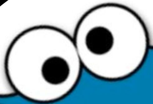 les yeux du cookie monster qui partent dans deux directions différentes 
