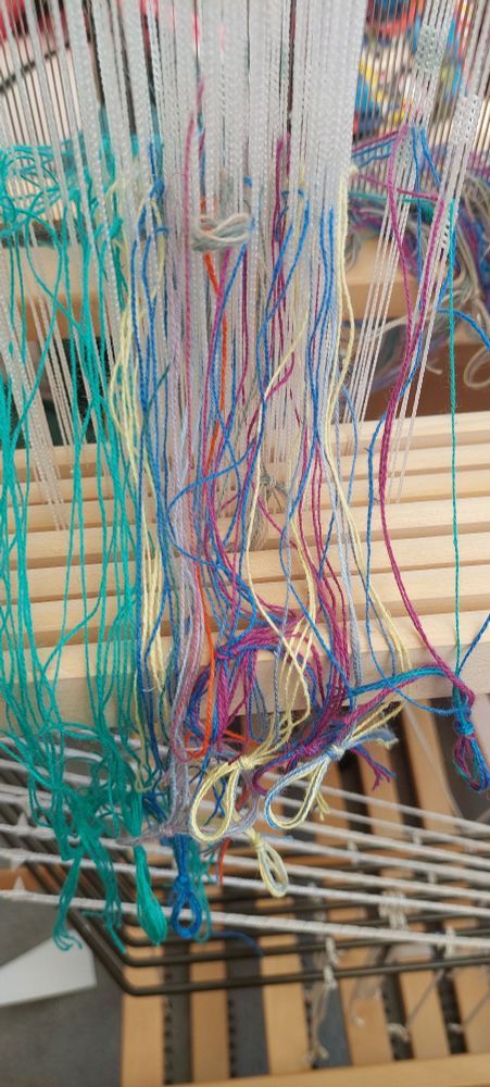 Close up of messy threading