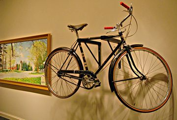 Norman Rockwell's beloved 1965 Rudge roadster, on display at the Norman Rockwell Museum in Stockbridge, Massachusetts.
