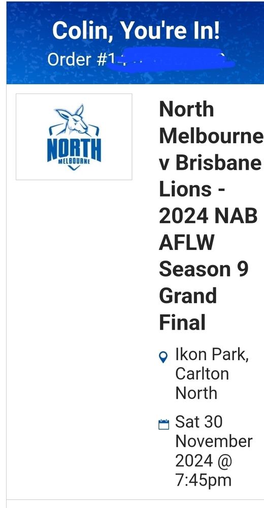 Aflw grand final ticket