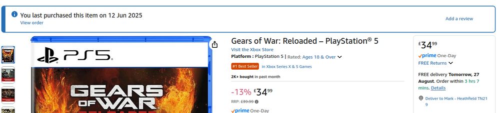 Game is out now. Indicates I put in an order in June.