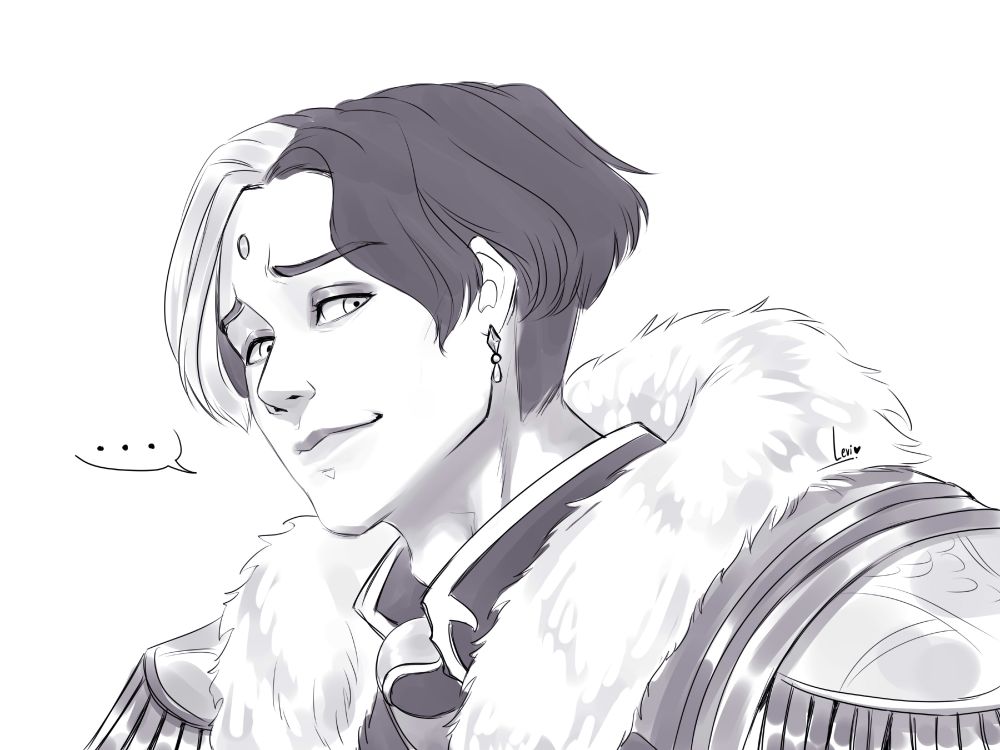 Emet-Selch is smiling, amused by the interaction with the Warrior of Light