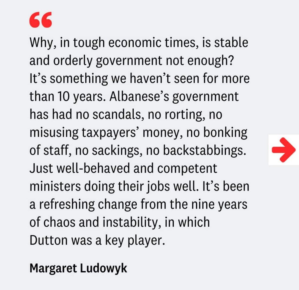 Why wouldn’t you vote for stable, scandal free government?