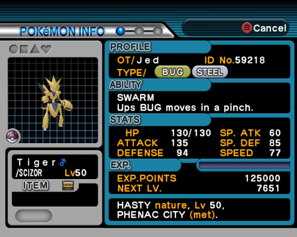 Shiny scizor called Tiger