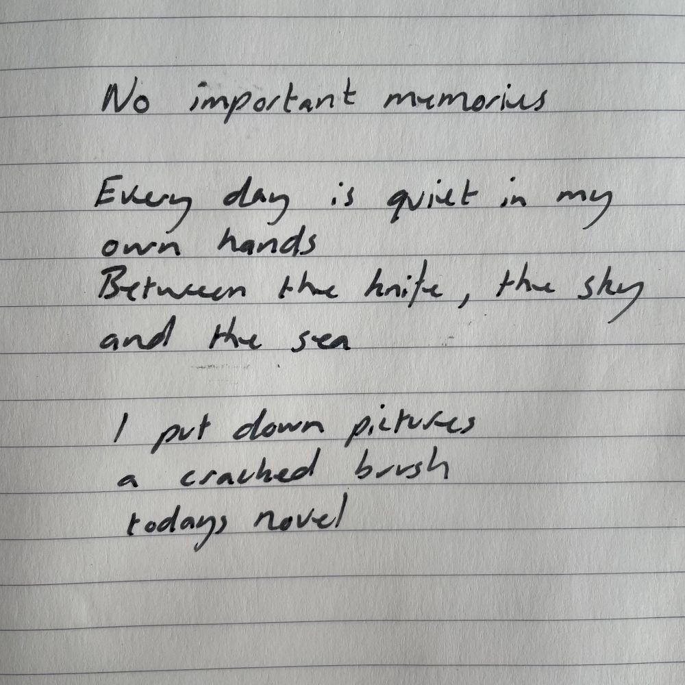A hand written poem