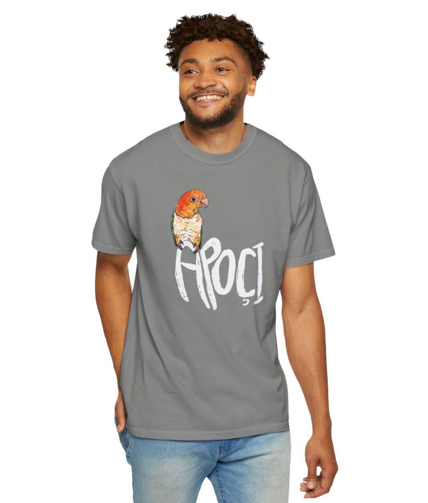 shirt with parrot and apoci