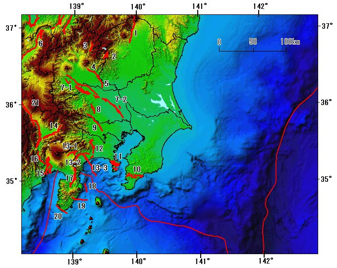 埼玉東京神奈川は断層がいくつもあるけど、千葉県は半島先端にひとつあるだけ。
https://www.jishin.go.jp/regional_seismicity/rs_kanto/