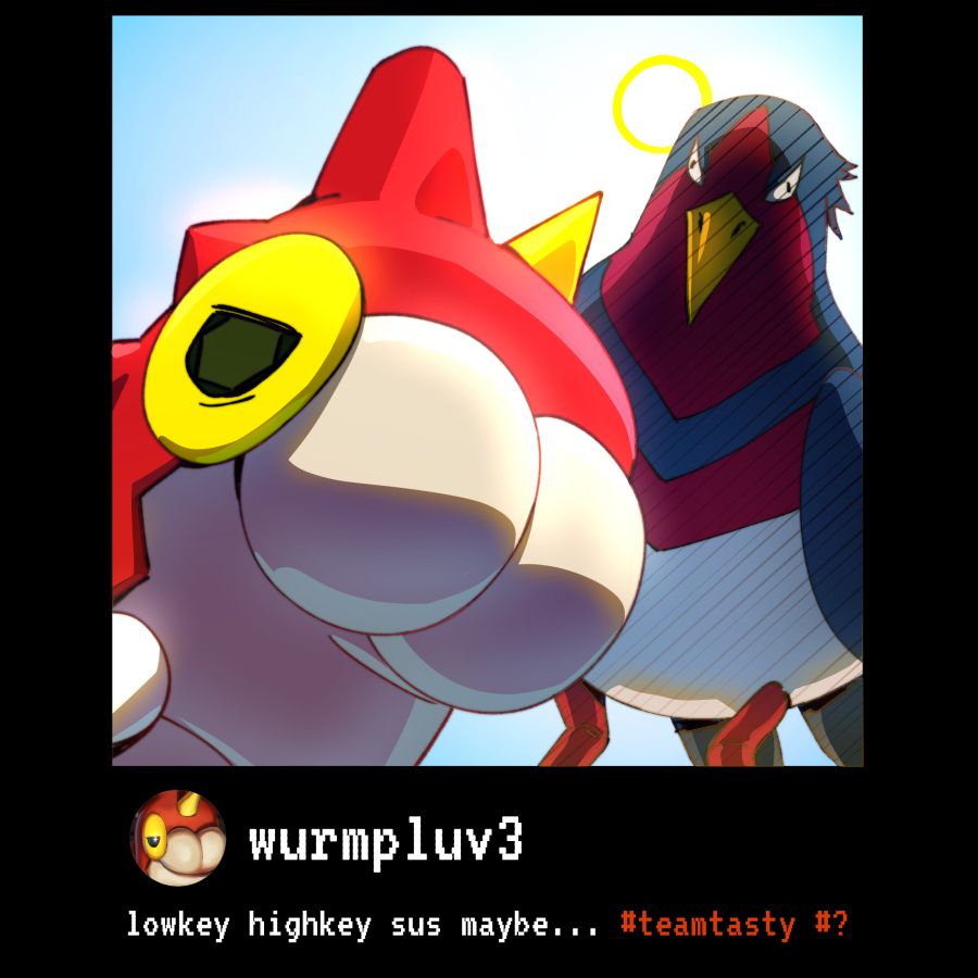 Wurmple's not-instagram selfie post of Team Tasty