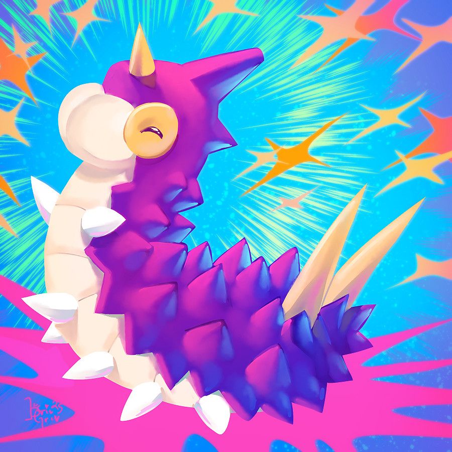 A shiny purple wurmple!