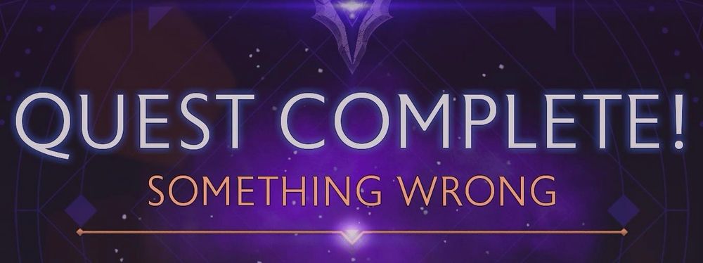 a screenshot from Dragon Age: The Veilguard reading “Quest Complete!” above the quest title “Something Wrong”