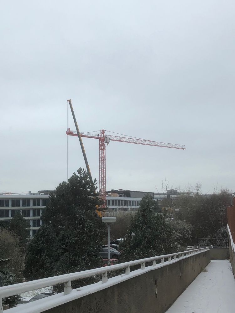 Jeřáb který rozebírá jeřáb