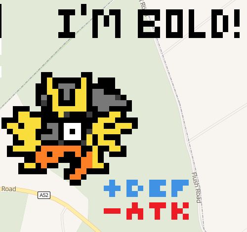 Pixel art of Gerson as Zapdos on wplace.site (next to all the other Belfast Gersons), with the words "I'M BOLD!" above him, plus "+DEF" and "-ATK" in reference to the Bold nature's effect on stats in Pokémon.