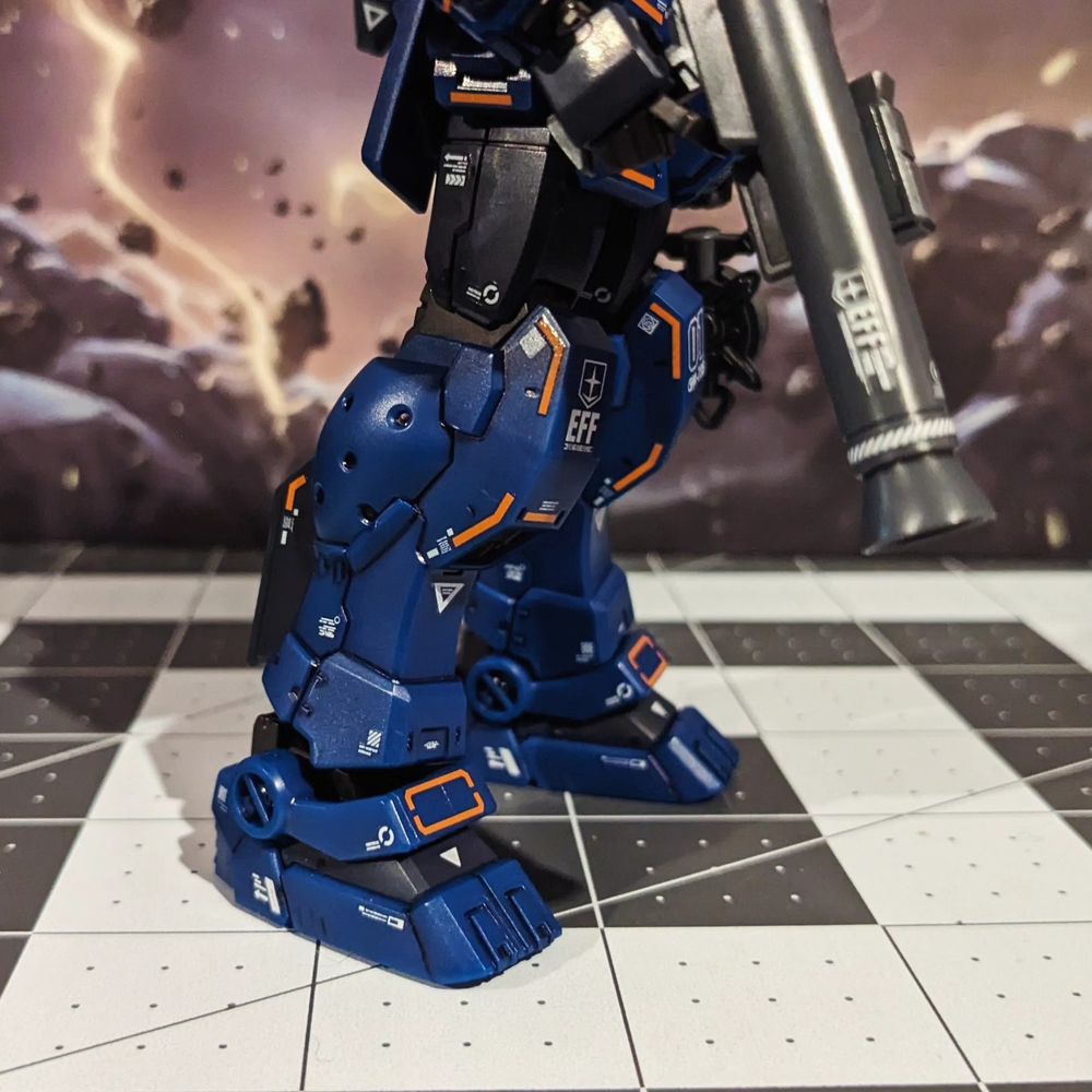 GM Spartan Blue Marine Type Custom up close detail shot.