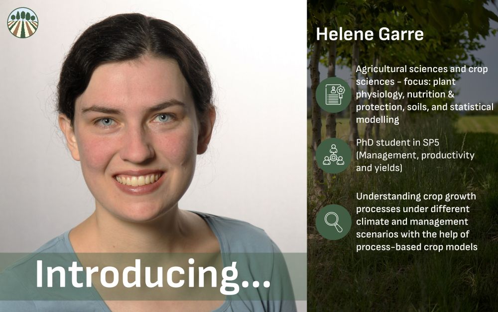 Introduction of Helene Garre regarding her background, role in the project and research focus (Photo on the right: JLU / Till Schürmann).

