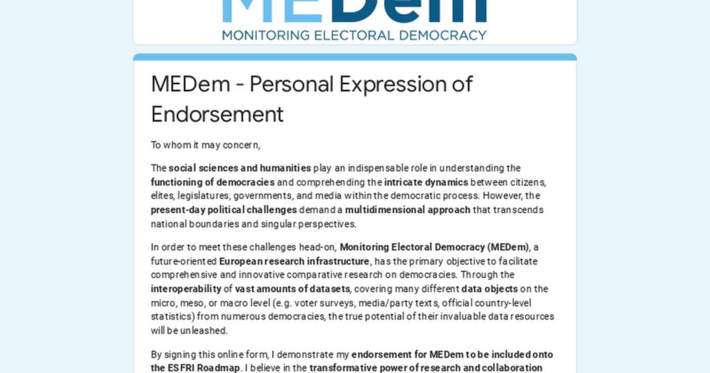 MEDem - Personal Expression of Endorsement