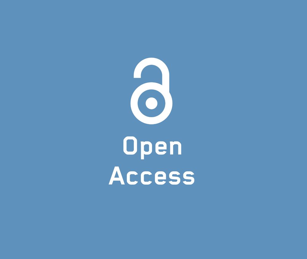 Weißes Open Access Icon auf blauem Hintergrund