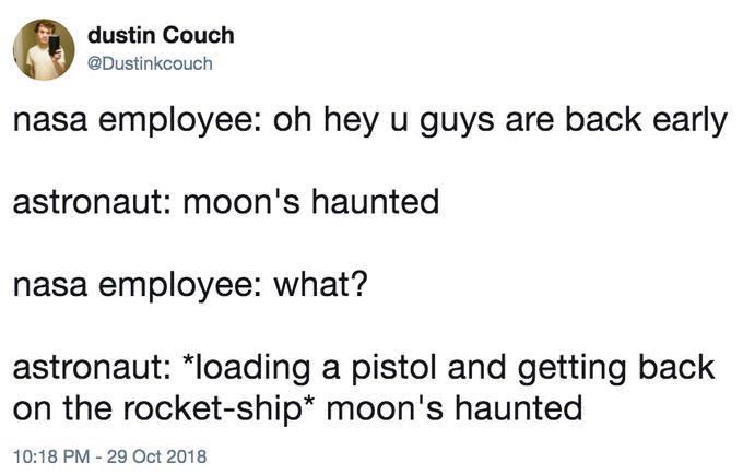 Moons haunted tweet