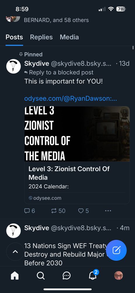 “skydive” is name of account 