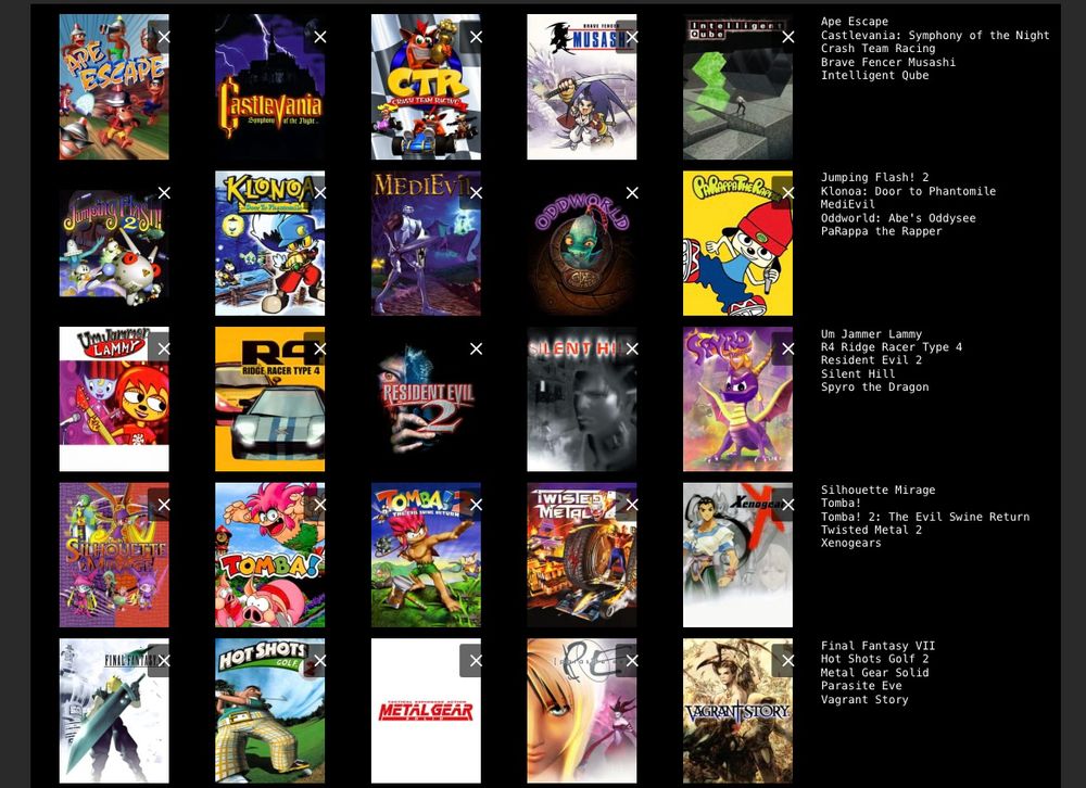 Could easily list another 25 but just some of the games that I really got into in the past 5 years
