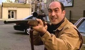 sopranos guy, clearly elevated and pointing a gun
