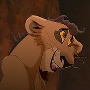 Nuka from lion king 2 looking up 