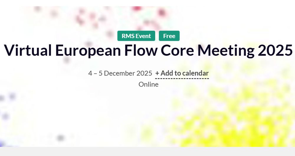 Virtual European Flow Core Meeting 2025 scheduled online for December 4-5, free RMS event with option to add to calendar.