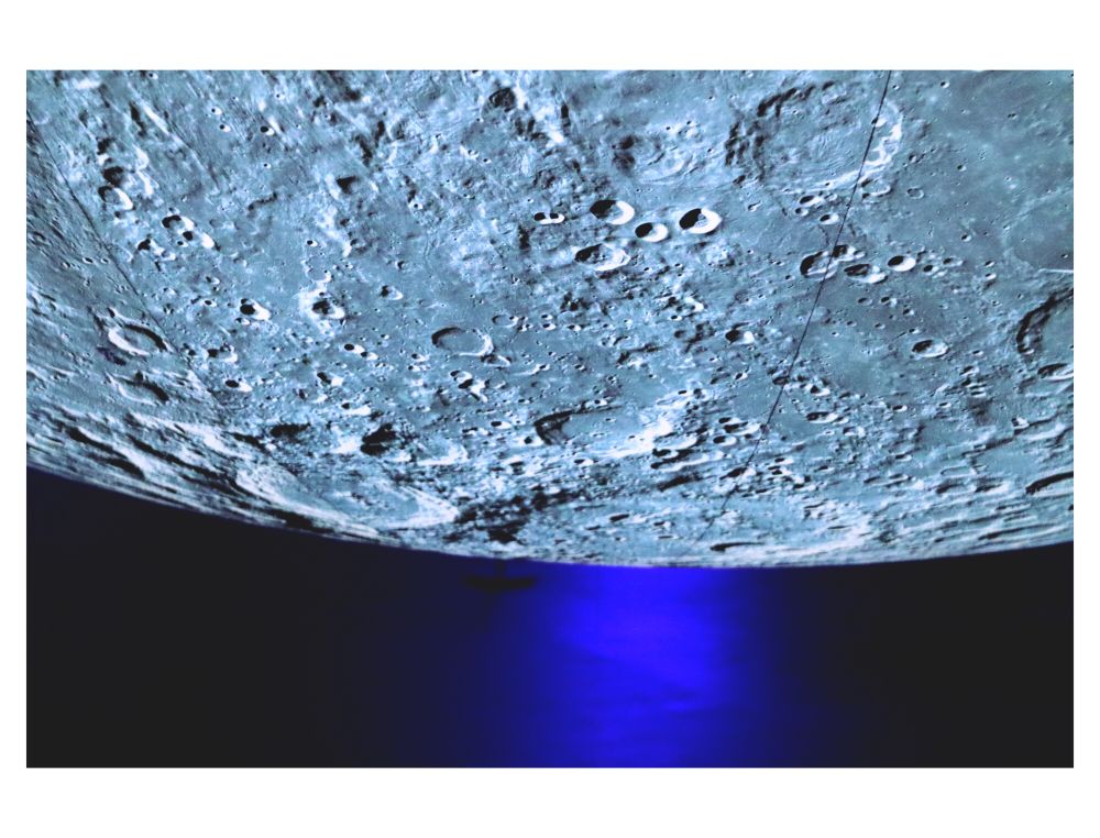 Close up of Luke Jerram’s ‘Museum of the Moon’ artwork