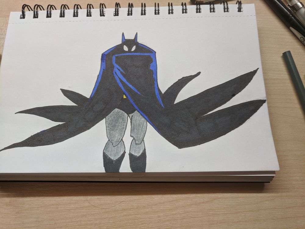 Batman in the style of the 2004 cartoon