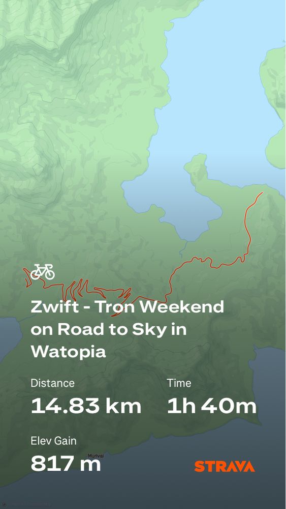 Distance: 14.83km
Time: 1h 40m
Elev Gain: 817m