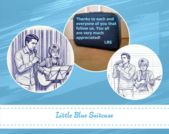 A Little Blue Suitcase (Thank Everyone for Following) collage.