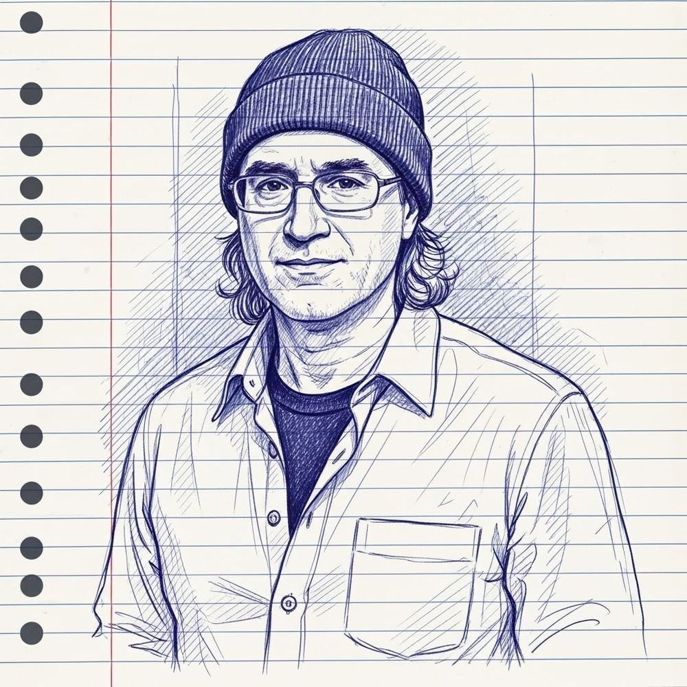 This is from a photo of me (Greg) taken a few days ago. It went through the same filter on my phone as the photo of my mom. It looks like a pencil/pen drawing of me. First time I'd ever tried doing anything like that on my phone and decided to do it for the fun of it.