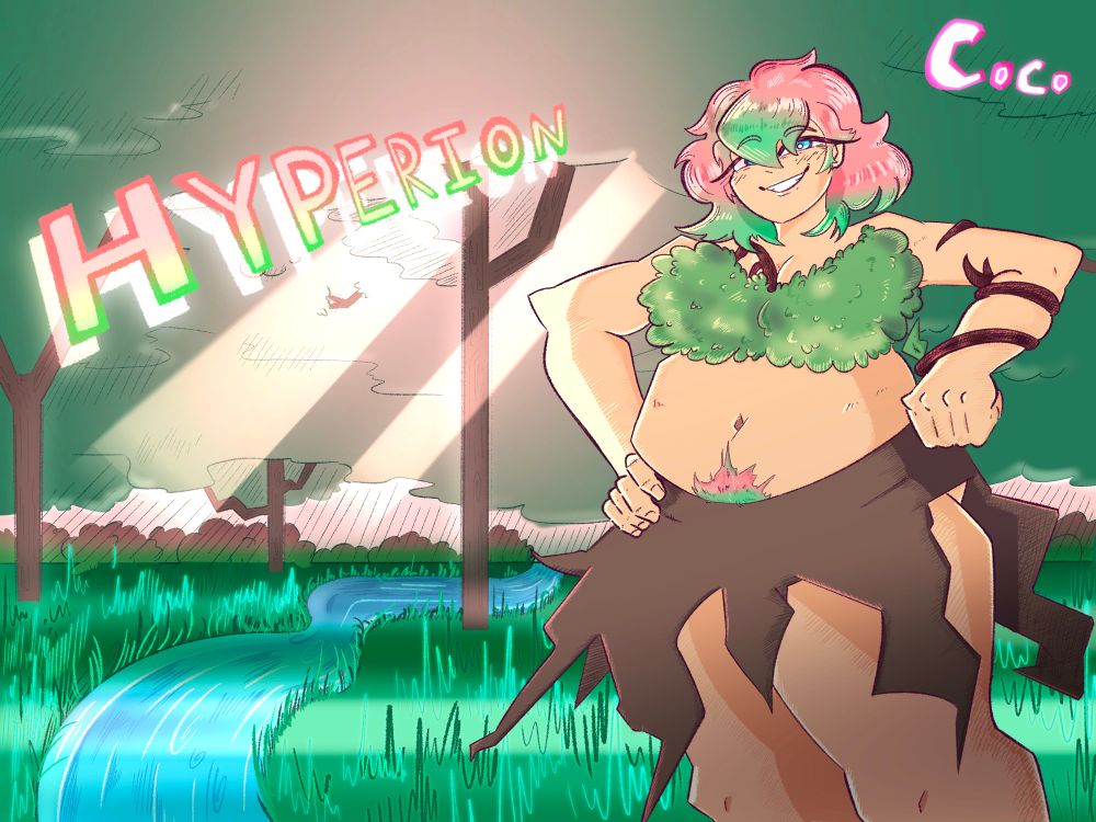 Hyperion Standing Happily in a Beautiful Forest.