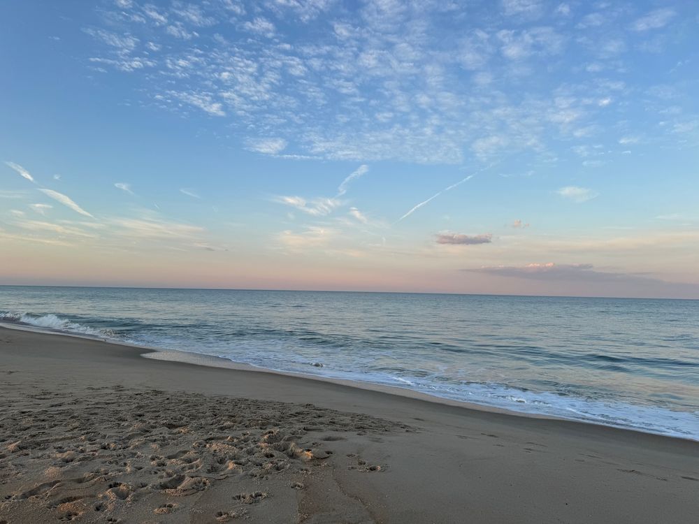 Looking down the beach - deserted 