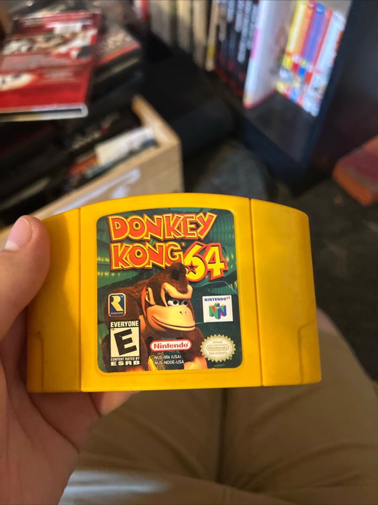 Yellow Donkey Kong 64 Cartridge.