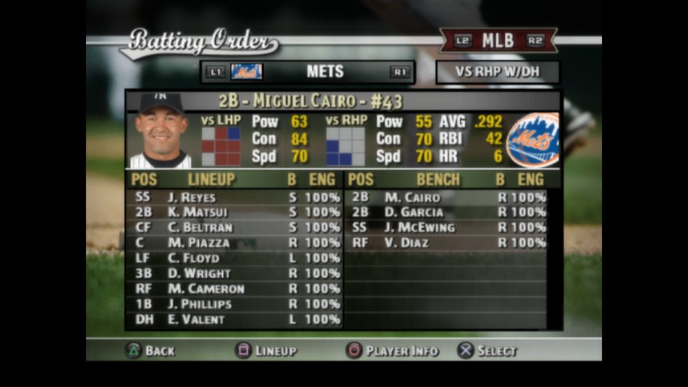 A screenshot of a player from MVP Baseball 2005