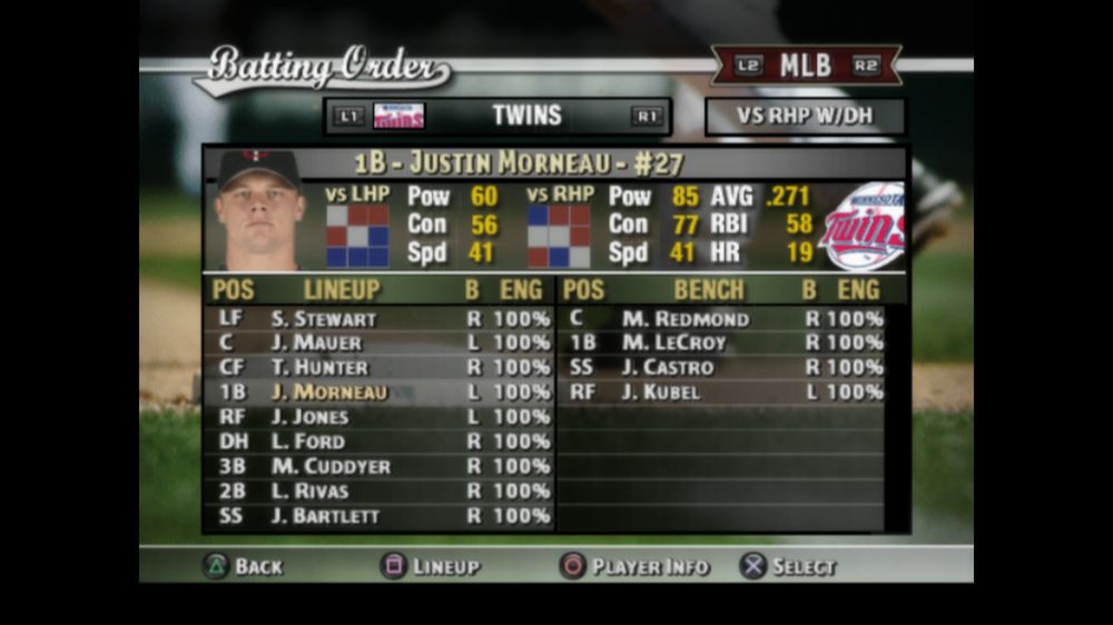 A screenshot of a player from MVP Baseball 2005