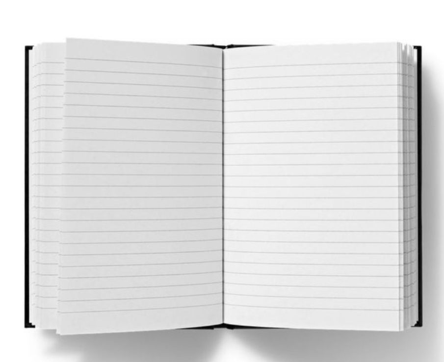 a blank empty journal with black cover