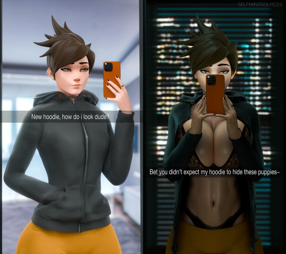 Tomboy Tracer from Overwatch shows off her cool new hoodie and surprises you with something neat that you didn't expect!