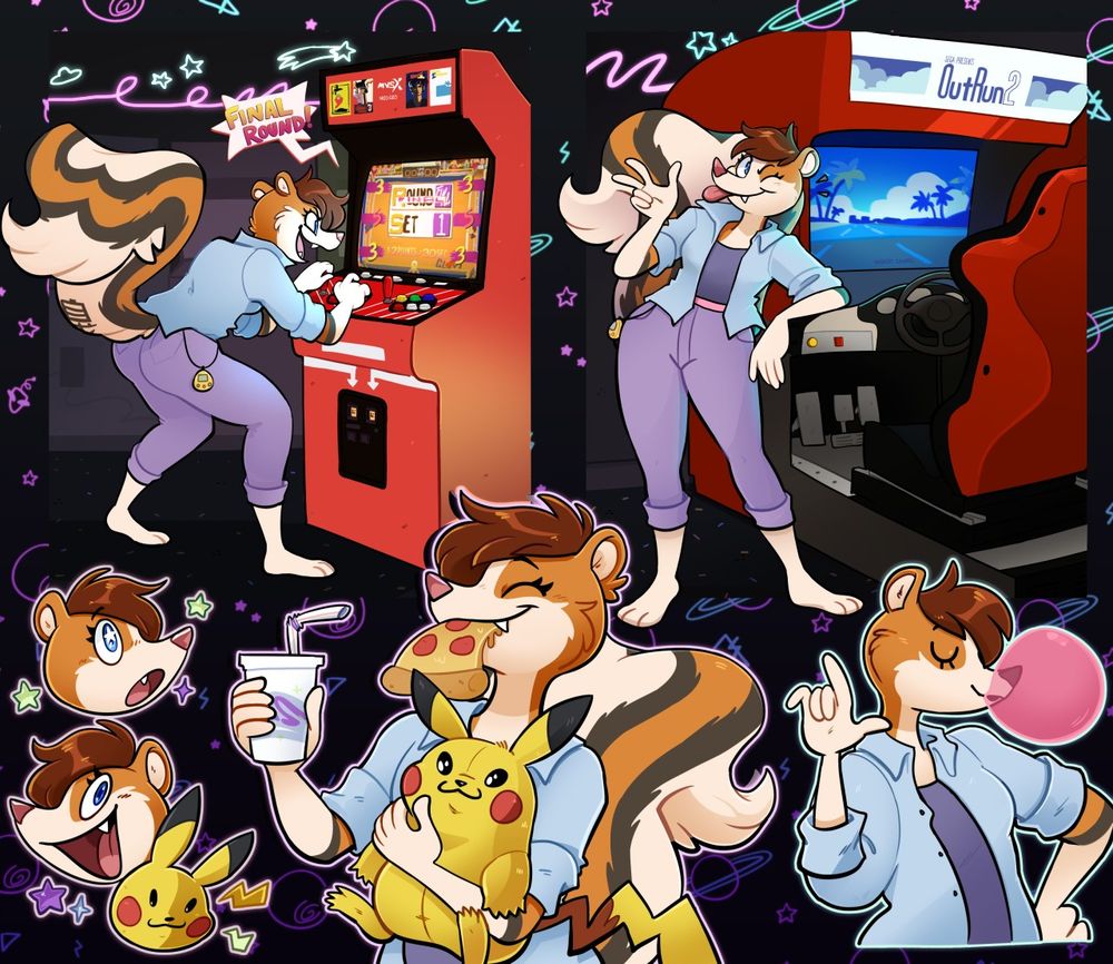 skunk anthro arcade pizza!