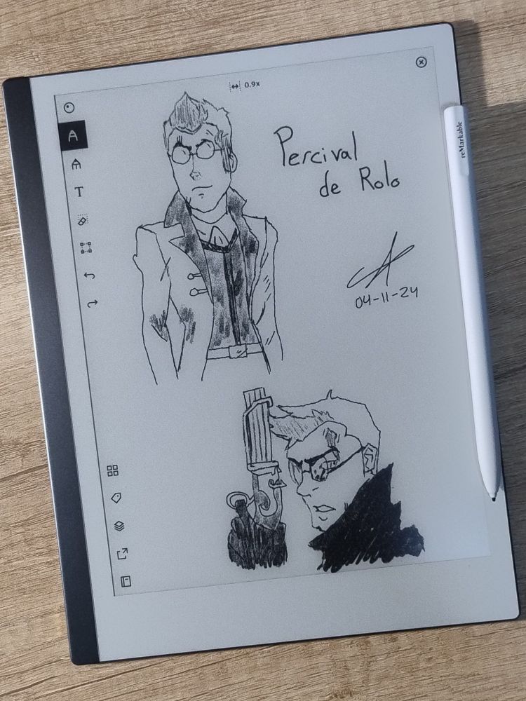 Dos esboços d'en Percival de Rolo a la sèrie «The Legend of Vox Machina» 