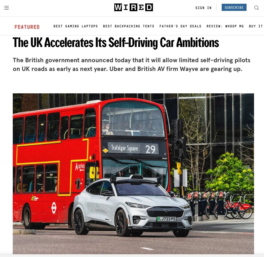 The UK Accelerates Its Self-Driving Car Ambitions