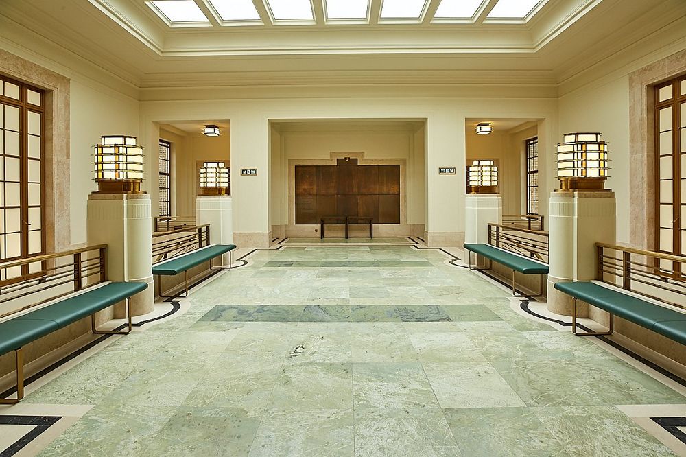 an art deco chamber in Hackney Town Hall, London