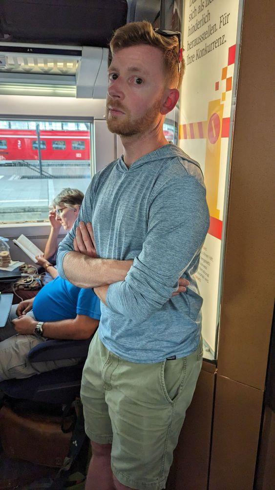 Courtney is ready to burn this MFer to the ground because the Deutsche Bahn replaced his (already overbooked) train with a smaller, shittier train, found a Danish family in his seats who refused to move, and spent the next 4 hours standing awkwardly at the back of a train car. 