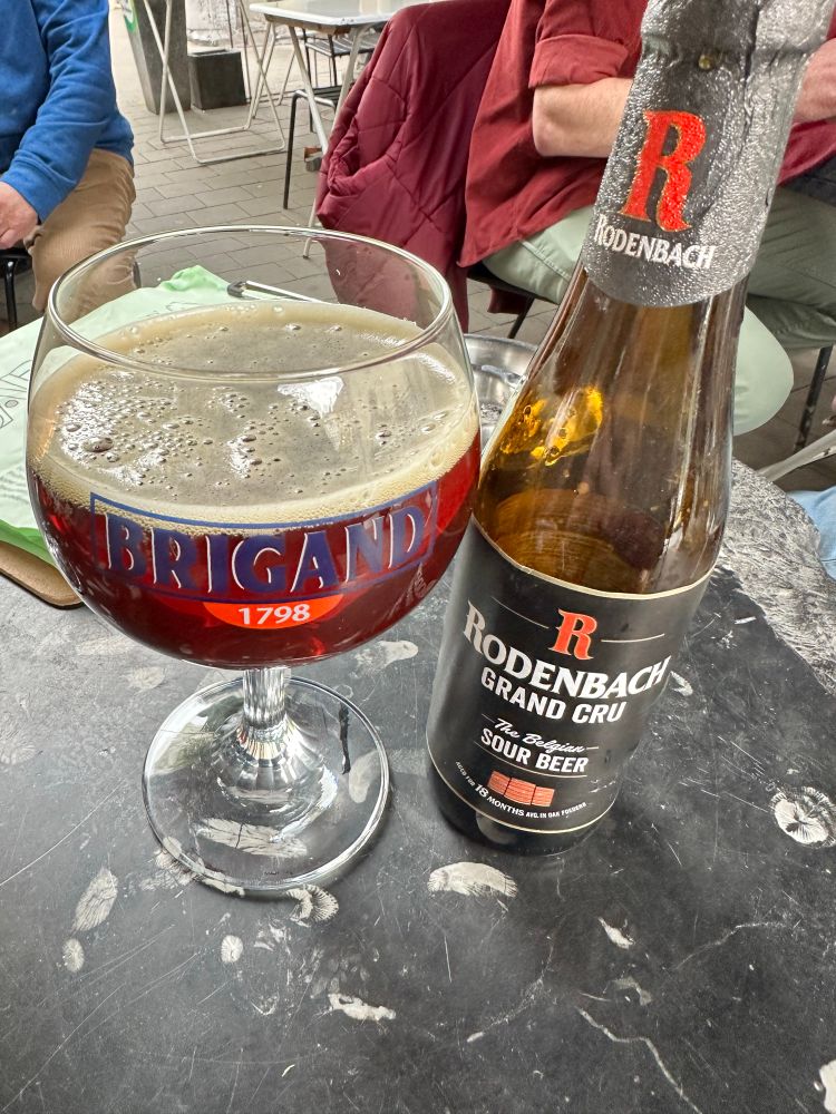 Rodenbach Grand Cru in a mismatched chalice. 