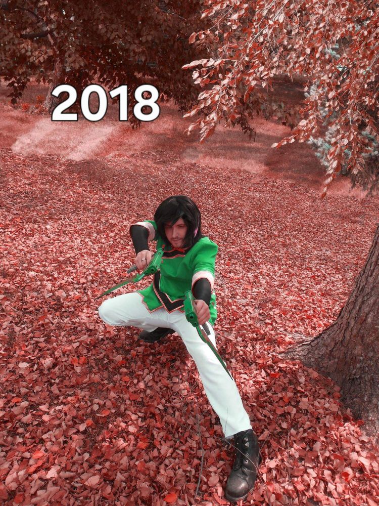 Trident Productions dressed as Lie Ren from RWBY in 2018.