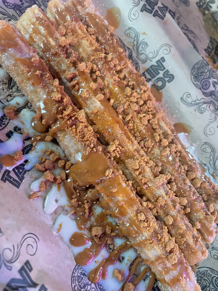 Biscoff flavored churros