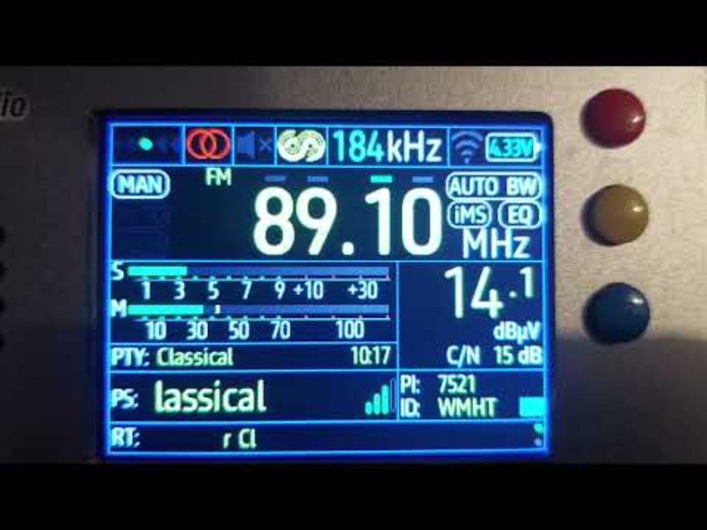 My FM DX Webserver LIVE - FM DX of WMHT @ 89.1 MHz from Schenectady NY