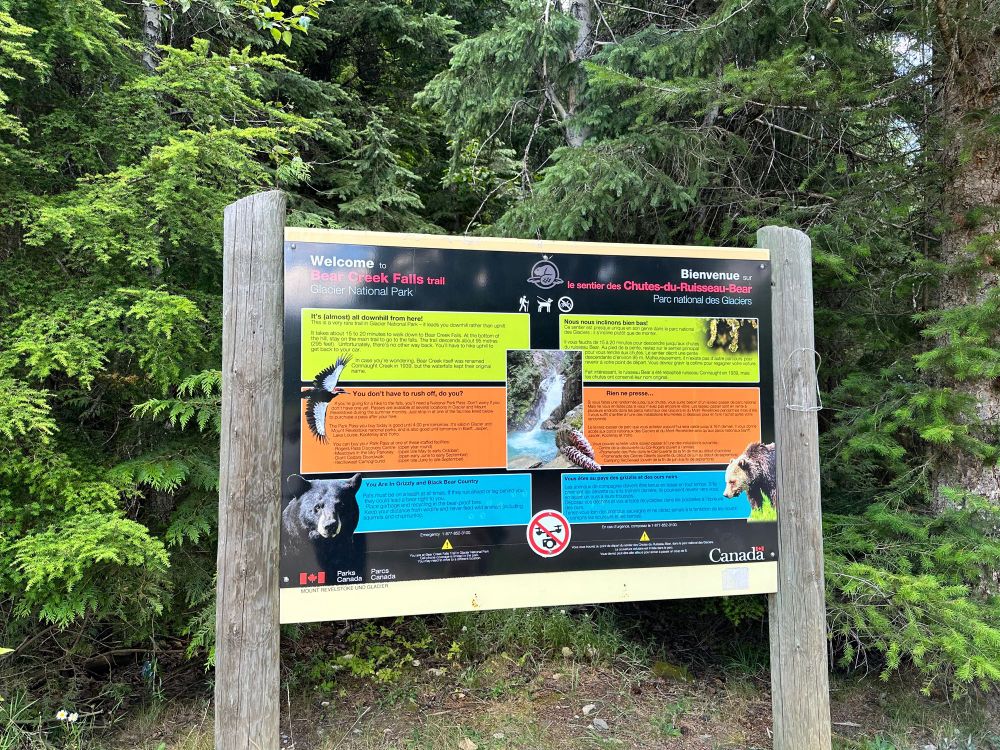 Sing at the trailhead for Bear Creek Falls